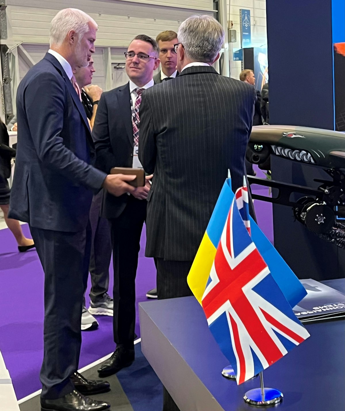 Minister for Veterans and People Alistair Carns with Ukrspecsystems